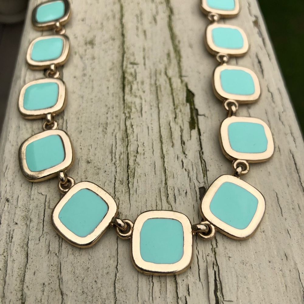 Banana Republic Mint Green & Gold Necklace